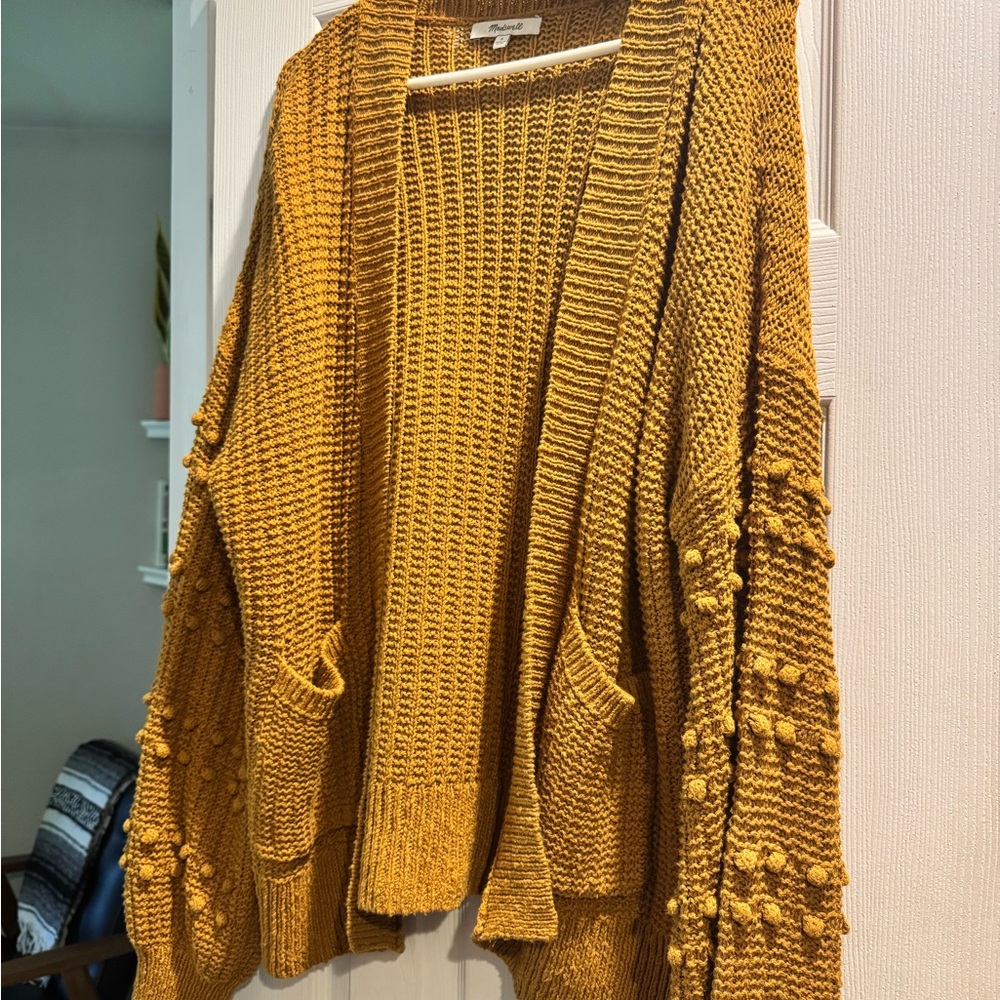 Madewell Mustard Cardigan Sweater